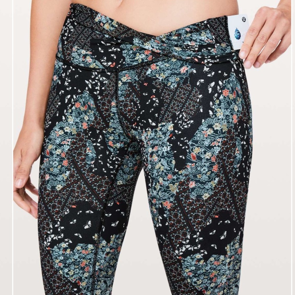 Lululemon Wunder Under Hi-Rise 7/8 Tight *25"Assemblage Alpine White Multi Sz 8 - Picture 2 of 10